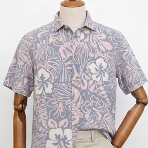 Marine Layer Vintage Hawaiian Print Mens Medium Floral Short Sleeve Button Shirt